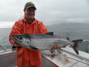Silver Salmon Catch in Southeast Alaska