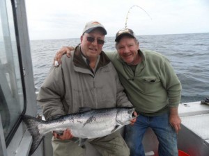 Silver Salmon by Dan Wiebold with Guide Larry